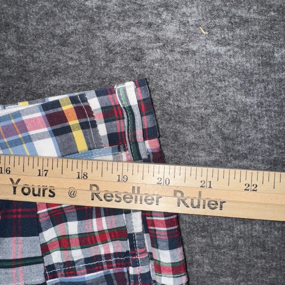 Jos. A. Bank Patchwork Madras Shorts Mens Plaid Multicolor 40 EXCELLENT - Picture 3 of 6